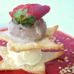 Sorvete com Coulis de Morango