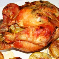 Galinha assada com ervas
