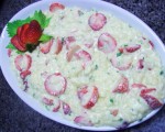 Risoto de morango e gorgonzola