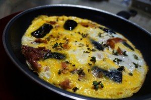 Omelete de Berinjela e Parma